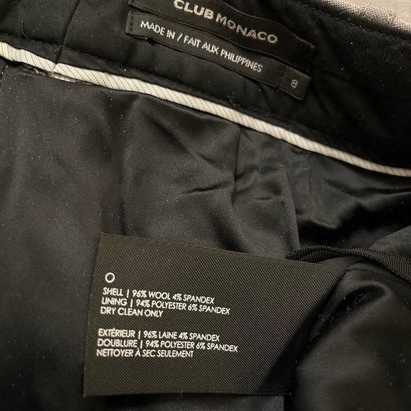 Club Monaco Suit Pants Size 8 Work Office Workwear Officewear Gray Grey Wool - Picture 2 of 11